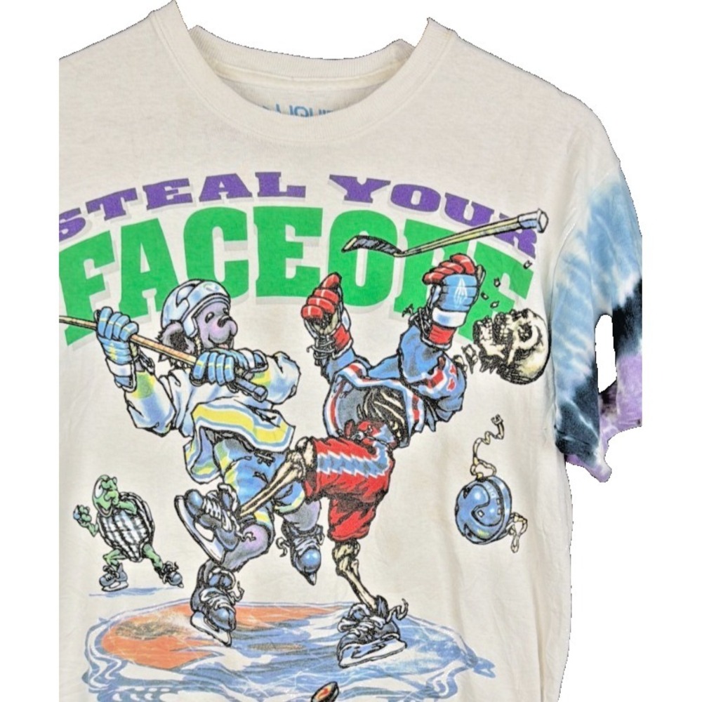 Liquid Blue Grateful Dead Steal Your Faceoff Hockey Tie Dye T Shirt M‎ Vintage